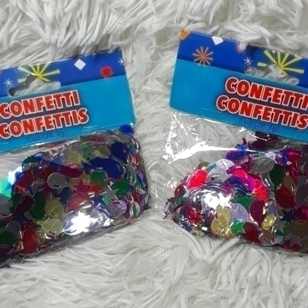 🛍Metallic Balloons And Stars Confetti Party Packs